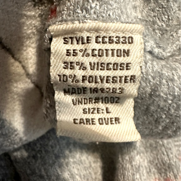 Vintage Havana size large women’s nwot hippie hoodie grey stripes - Picture 3 of 6